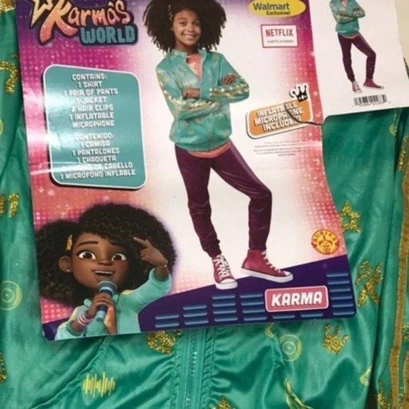 NWT Karma's World Halloween Costume Girls medium 7–8 Netflix dress up - Picture 2 of 3